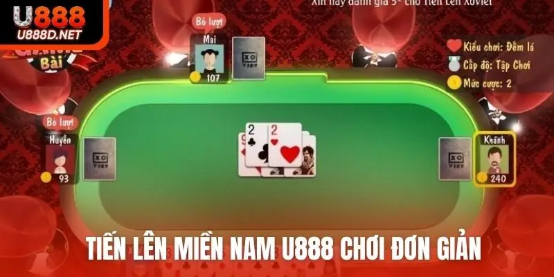 Tiến lên miền Nam U888 chơi đơn giản